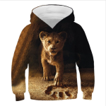 Children's Clothing Lion Digital Printing Pullover Hoodie