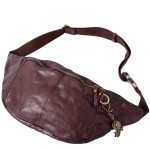 Men's Head Leather Shoulder Bag