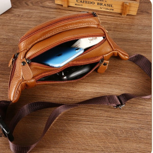 Leather Waist Bag Men's Slung Multifunctional Waterproof