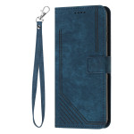 Leather Case Skin Frosted Striped Card Wallet Crossbody Rope