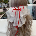 Japanese Soft Girl Lolita Sweet Bow Hairpin Ponytail Hairpin Female Top Clip Headdress