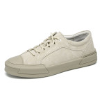 New Men's Fashionable Retro Frosted Leather Low Top Board Shoes