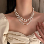 Women's Fashion Temperament Long Pearl Pendant Necklace