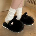 Women's Cute Cat Paw Baotou Cotton Slippers In Winter