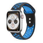 Two Tone Double Nails Round Hole Silicone Strap Sport Style