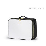 Large Capacity Leather Cosmetic Bag Portable Makeup Artist Makeup Storage Bag