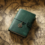 Travel Notebook Cowhide Leather Diary Vintage