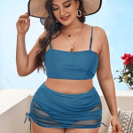 Fashion Fat MM Three-piece Large Size Split Swimsuit Women