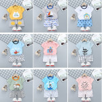 Summer Cotton Children's Short-sleeved Shorts Suit