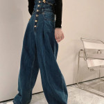 Relaxed High Waist Wide Leg Pants Feeling Flare Trend