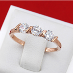 Korean foreign trade explosion jewelry high quality zircon micro plated genuine gold engagement ring to the wholesale ring