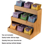 Bamboo Tea Bag Coffee Wooden Storage Rack