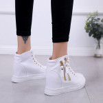 Thick-soled High-top Women's Shoes 2020 Spring And Autumn Lace-up White Shoes Casual Women's Shoes