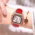 Quartz Watch Genuine Leather Belt Ladies Watch Ladies Diamonds