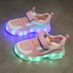 Boys And Girls Shoes, Children's Sports Shoes, Breathable Boys And Girls Children's Shoes, Mesh Shoes With Lights