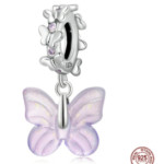 Glass Butterfly Accessories S925 Sterling Silver Pendant