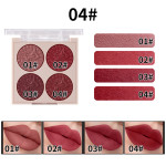 MISS ROSE Lipstick Compact 4 Color Lip Gloss Plate Moisturizing Easy To Color Lipstick Foreign Trade Exclusive For Cross-border In Stock Wholesale