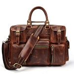 Horse Leather Men's Shoulder Bag Leather Laptop Men's Briefcase Portable