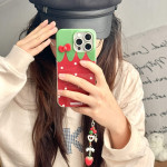 Ins Red Strawberry Silicone Anti Drop Phone Case