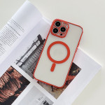 Magnetic Charging Mobile Phone Case With Plated Frame