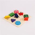 Parrot Training Toy 9 Color Wooden Blocks