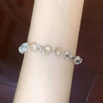 Crystal Clear Pearl Bracelet Cold Wind Niche Design