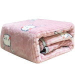 Cartoon Printed Thickening Pet Blanket Flannel Coral