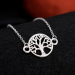 Geometric Round Hollow Tree Of Life Bracelet