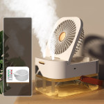 Desktop Silent Remote Control Timing Dual Spray Humidification Fan