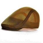 Mesh Adjustable Newsboy Beret Ivy Flat Cap