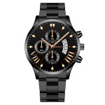 Fashion Calendar Steel Band Quartz Men's Watch