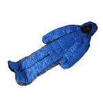 Blue Gray Color Patchwork Humanoid Sleeping Bag Human Body Can Walk Camping