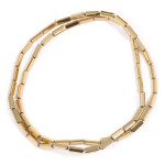 Bracelet Necklace Braided Material Straight Tube Element Piece Gold Loose Beads