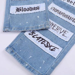 Men's Street Retro Washed Old Patch Jeans