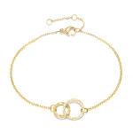 Stainless Steel Gold Plated Round Bracelet