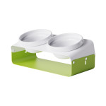 Pet Ceramic Slanting Double Bowl Anti-spill