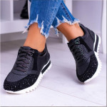 Single shoes casual rhinestone fashion foreign trade plus size ladies sports running shoes