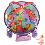 3‑In‑1 Baby Play Mat Fitness Frame Infant Gym Playing Mat with Balls Pendant Toy Set2# 