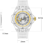 Transparent Case Multifunctional Luminous Waterproof Watch