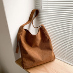 Corduroy Bucket Bag For Students