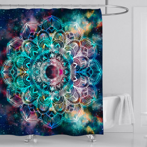 Mandala Starry Sky DIY Polyester Shower Curtain Waterproof
