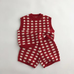 Christmas Korean Autumn And Winter Kids' Sweater Knitting Suit