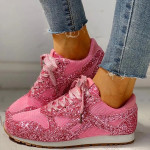 Wedge heel sequins casual shoes