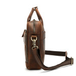 Horse Leather Men's Shoulder Bag Leather Laptop Men's Briefcase Portable