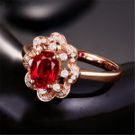 Hot silver ring engagement ring high-end ruby ring rose gold ring jewelry