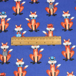 Plain Cotton Fabric Nordic Style Animal Fox Print Handmade DIY