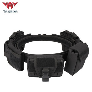 Outdoor Patrol Multi-functional Five Piece Nylon Detachable Adjustable Tactical Belt