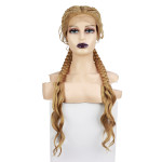 Front Lace Braid Wig Synthetic Fiber Braided Wig