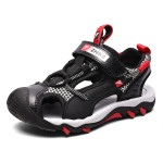 Black Boys Sandals Baotou Colorblock Soft Sole Beach Shoes