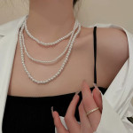 Women's Fashion Temperament Long Pearl Pendant Necklace